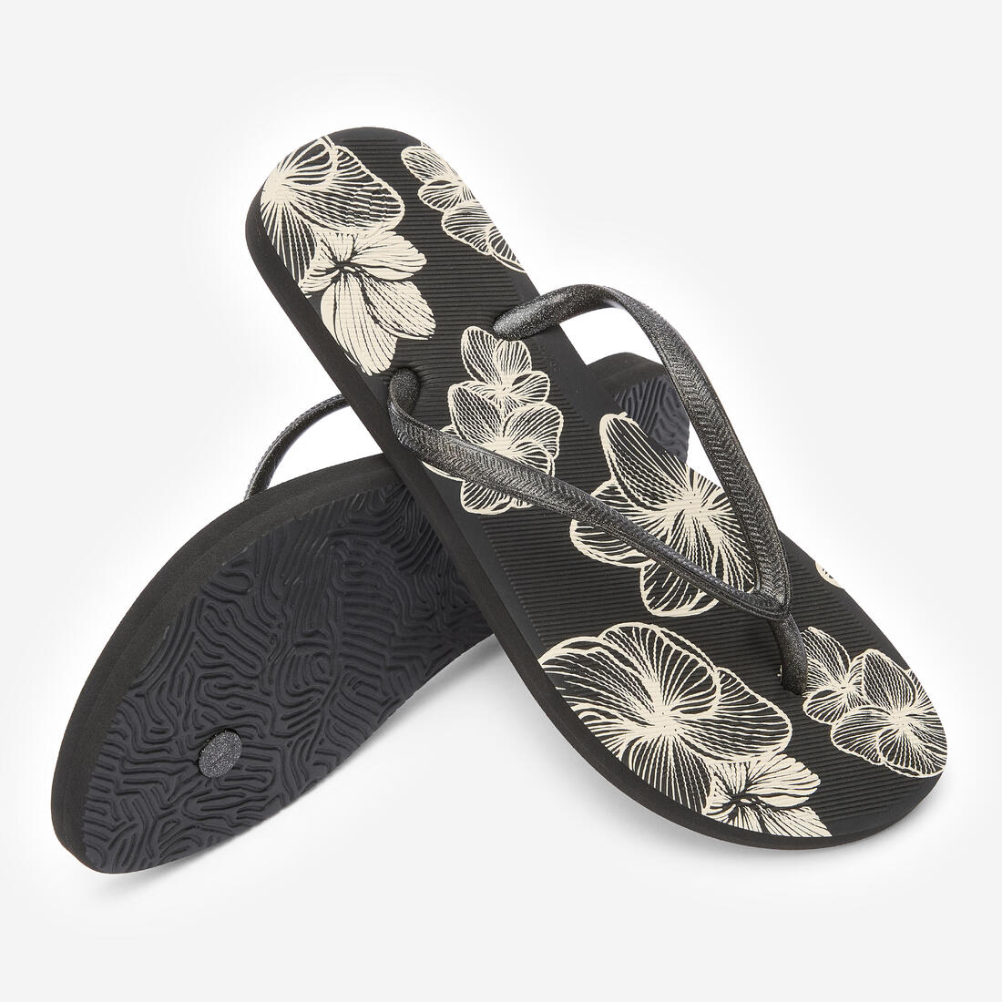 Tongs Femme - 500 Big Azae noir & multi-couleurs