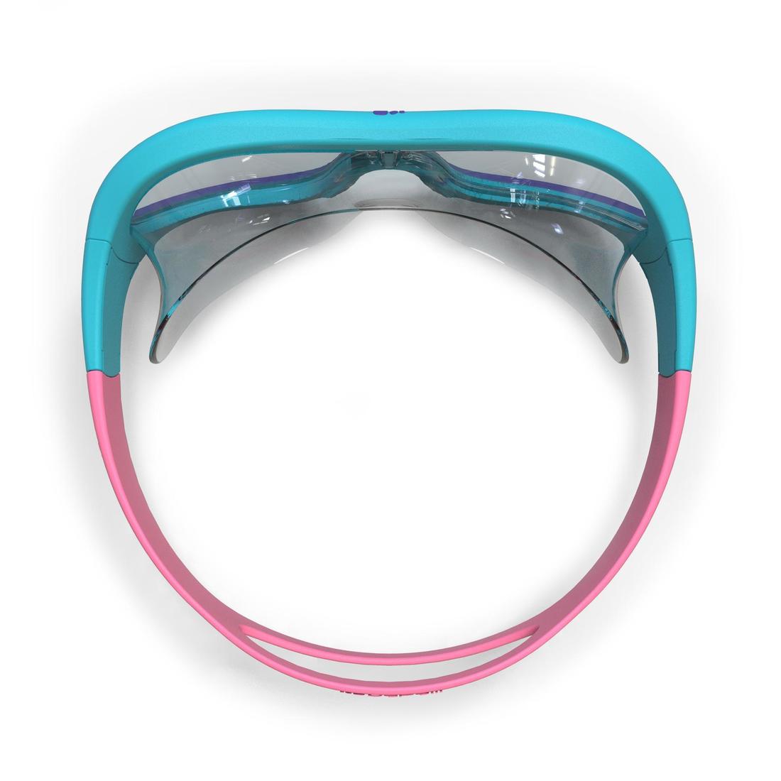 MASQUE DE PISCINE - SWIMDOW TAILLE S VERRES CLAIRS - BLEU ROSE