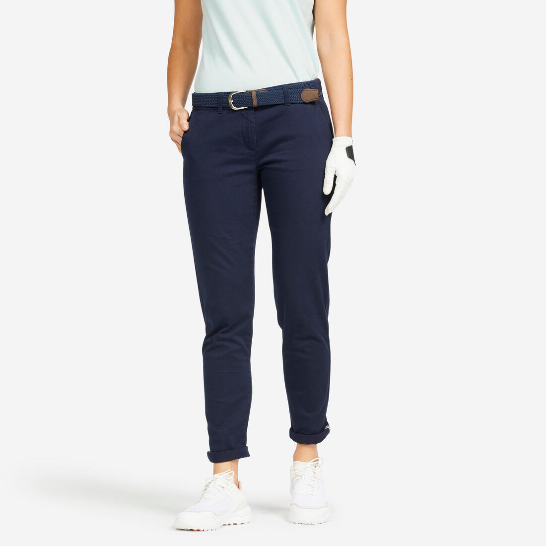Pantalon golf Femme - MW500 – bleu noir