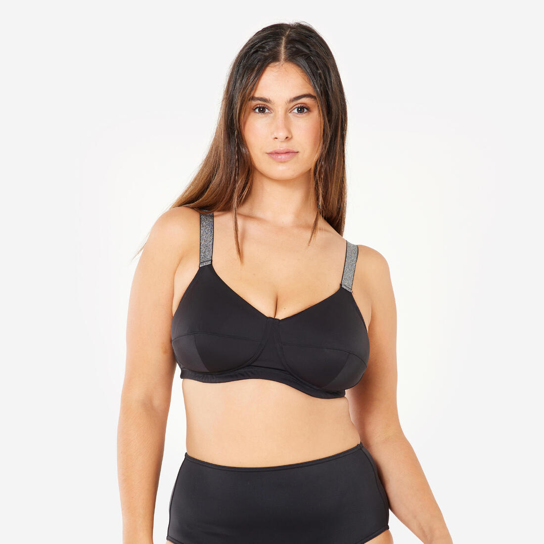 HAUT DE MAILLOT DE BAIN BALCONNET ASTRID NOIR ARMATURES TEXTILES CONFORT ABSOLU
