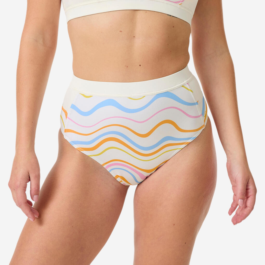 Bas de maillot culotte taille haute surf Femme - Rosa