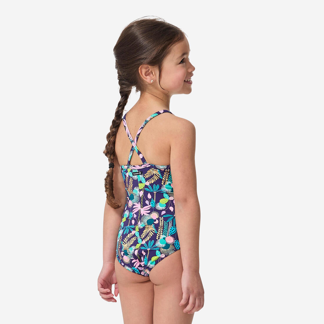 Maillot de bain 1 pièce rose pastel hanalei 100