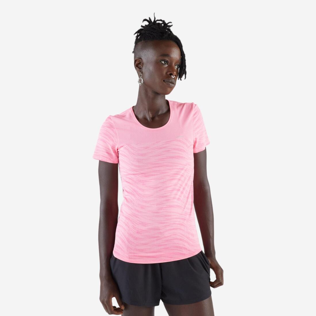 T-shirt running & trail sans couture femme - kiprun run 500 confort
