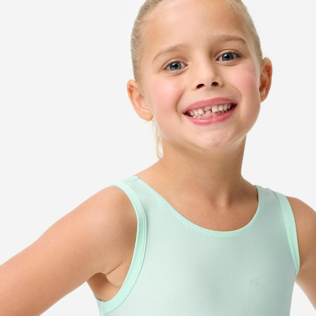 Justaucorps de gymnastique col rond fille