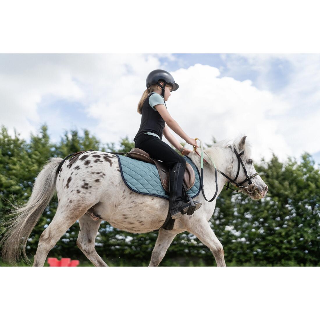 Dorsale d'équitation Souple 500 Junior Noir D3O®