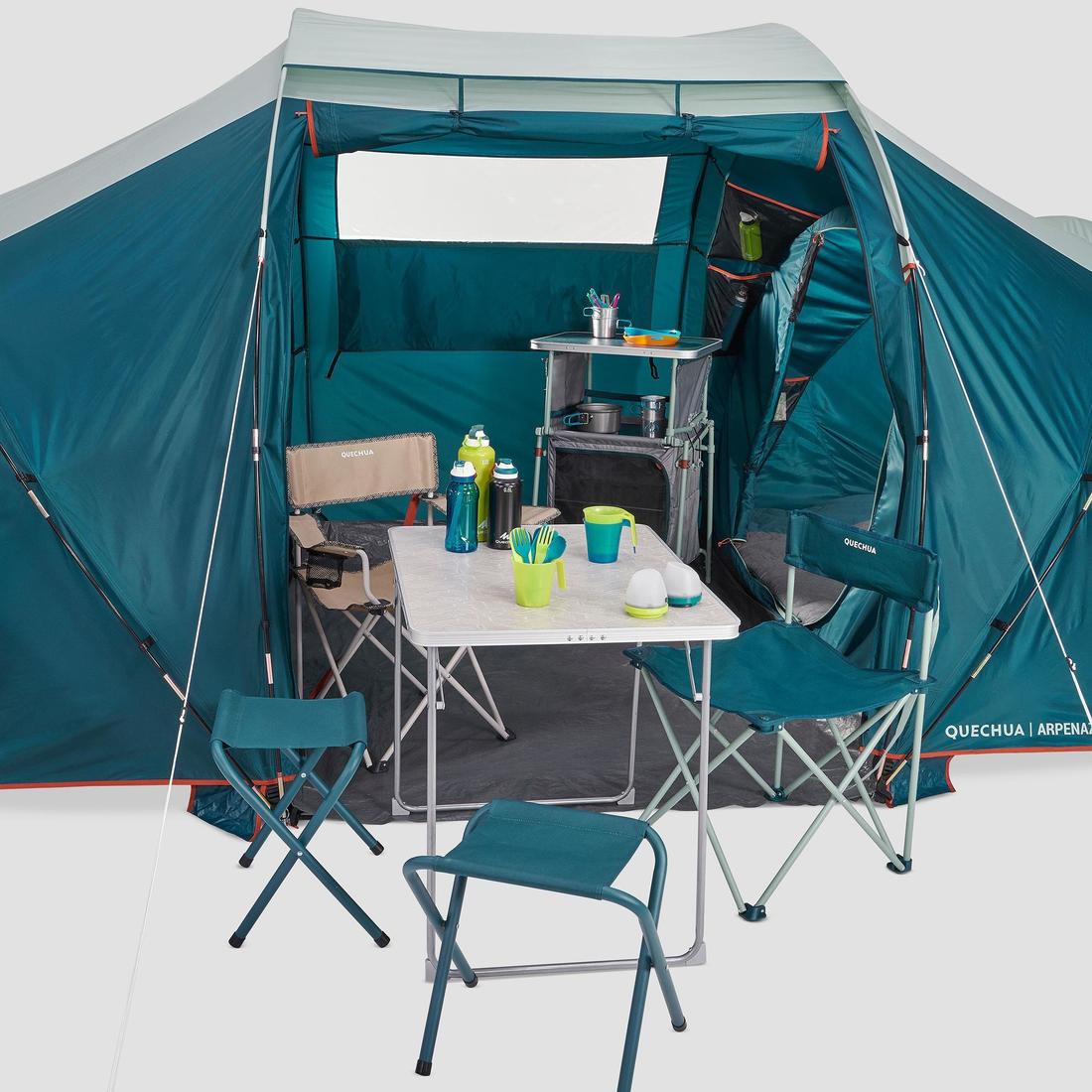 Tente de camping 4 places 2 chambres, Arpenaz 4.2