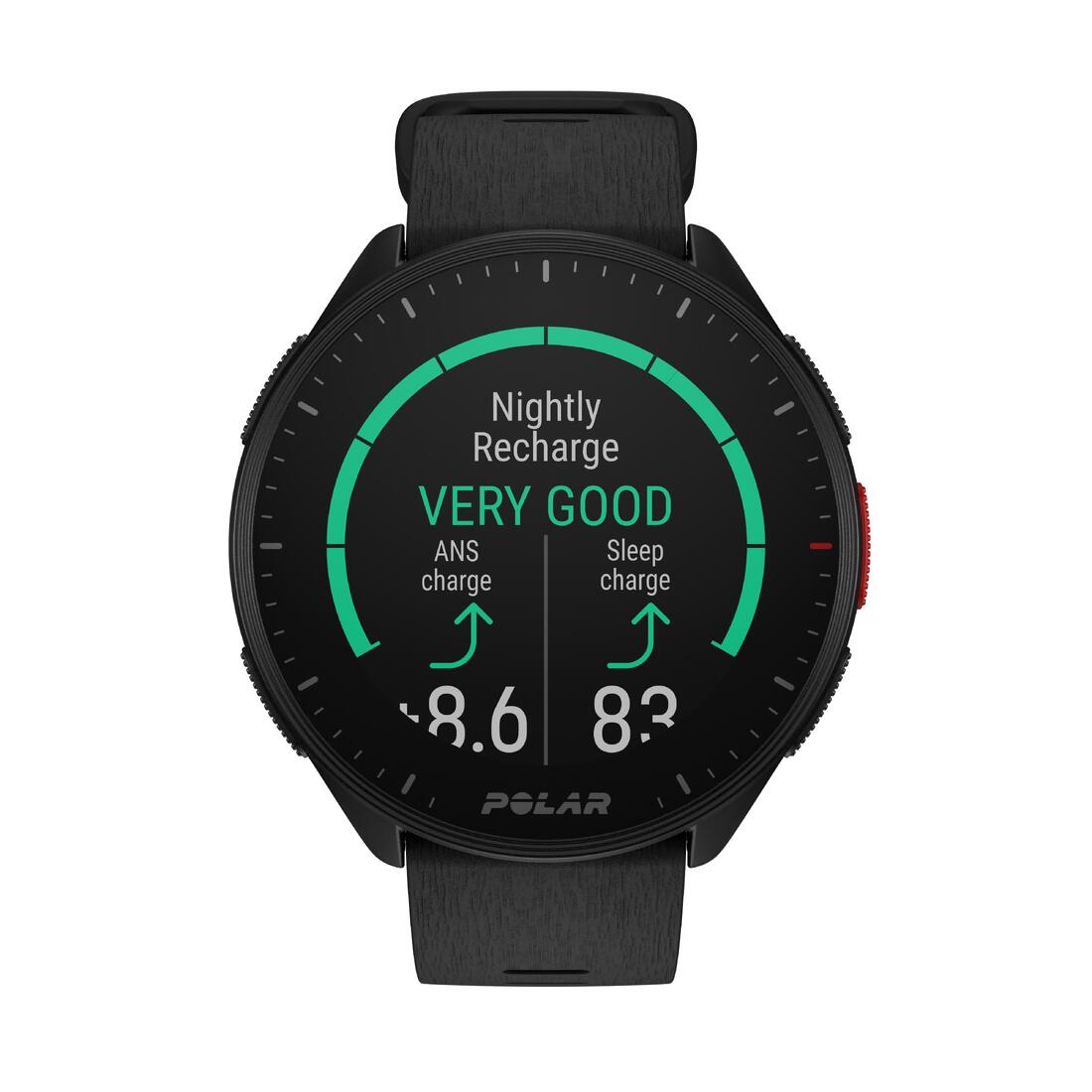 Montre connectée multisport gps cardio - POLAR PACER noire