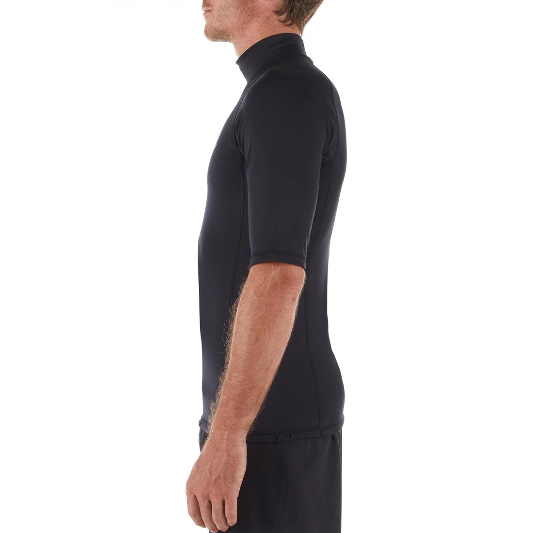 Top polaire surf 900 Homme manches courtes - Noir