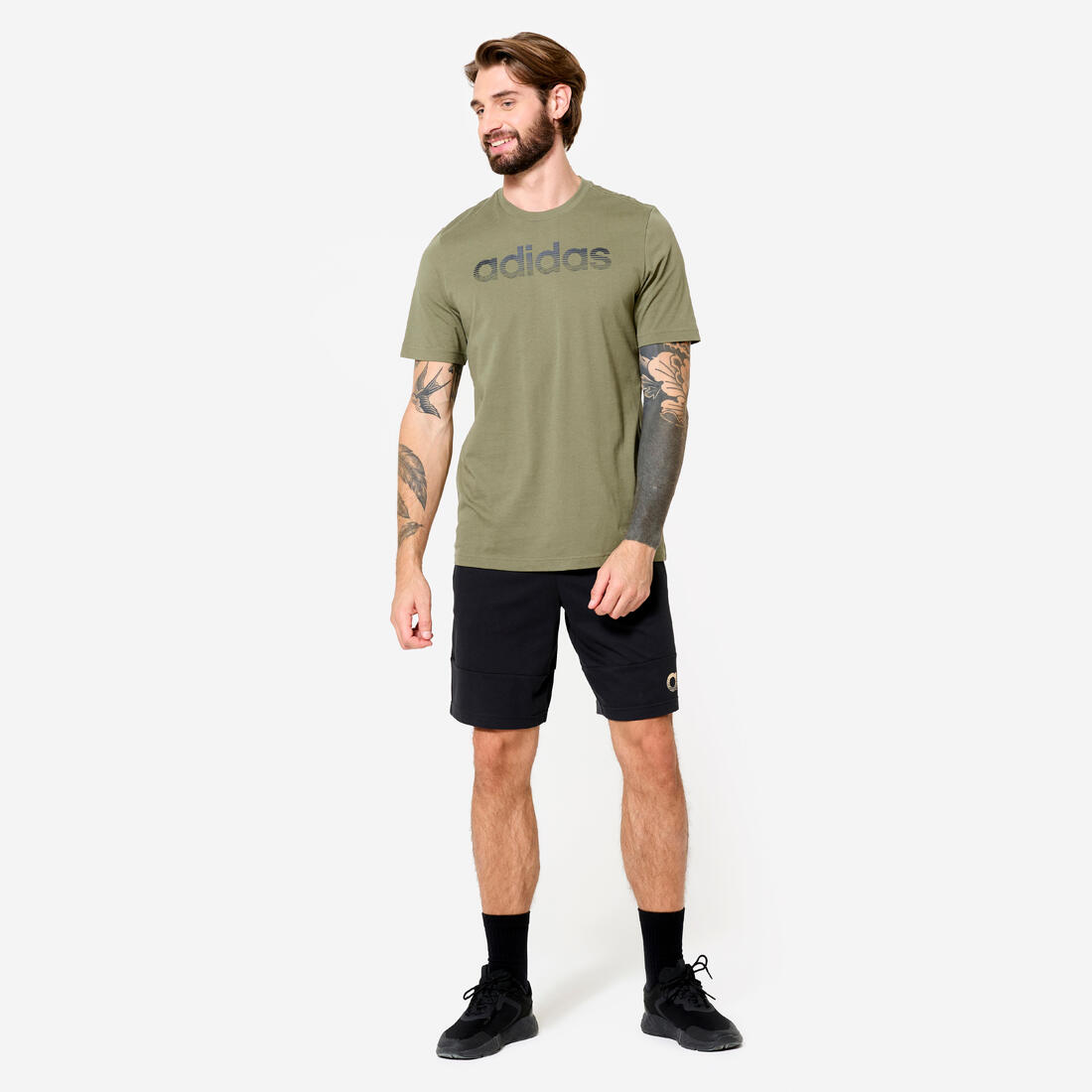 T-shirt de fitness homme, olive