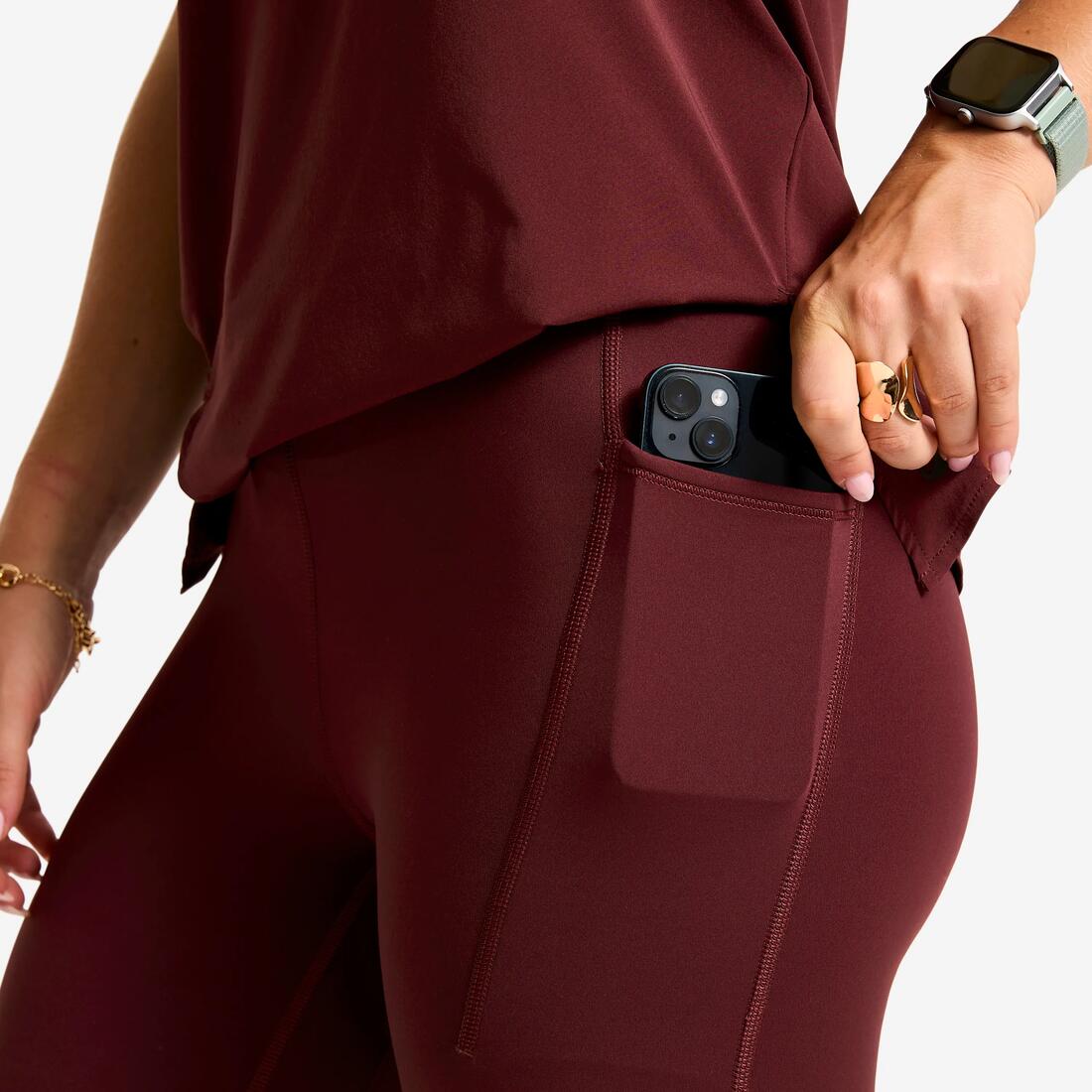 Legging de sport avec ceinture élastiquée femme