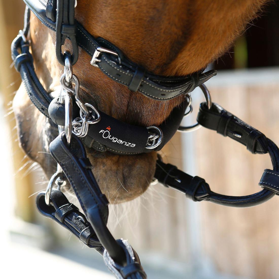 Protège-gourmette équitation cheval en néoprène noir