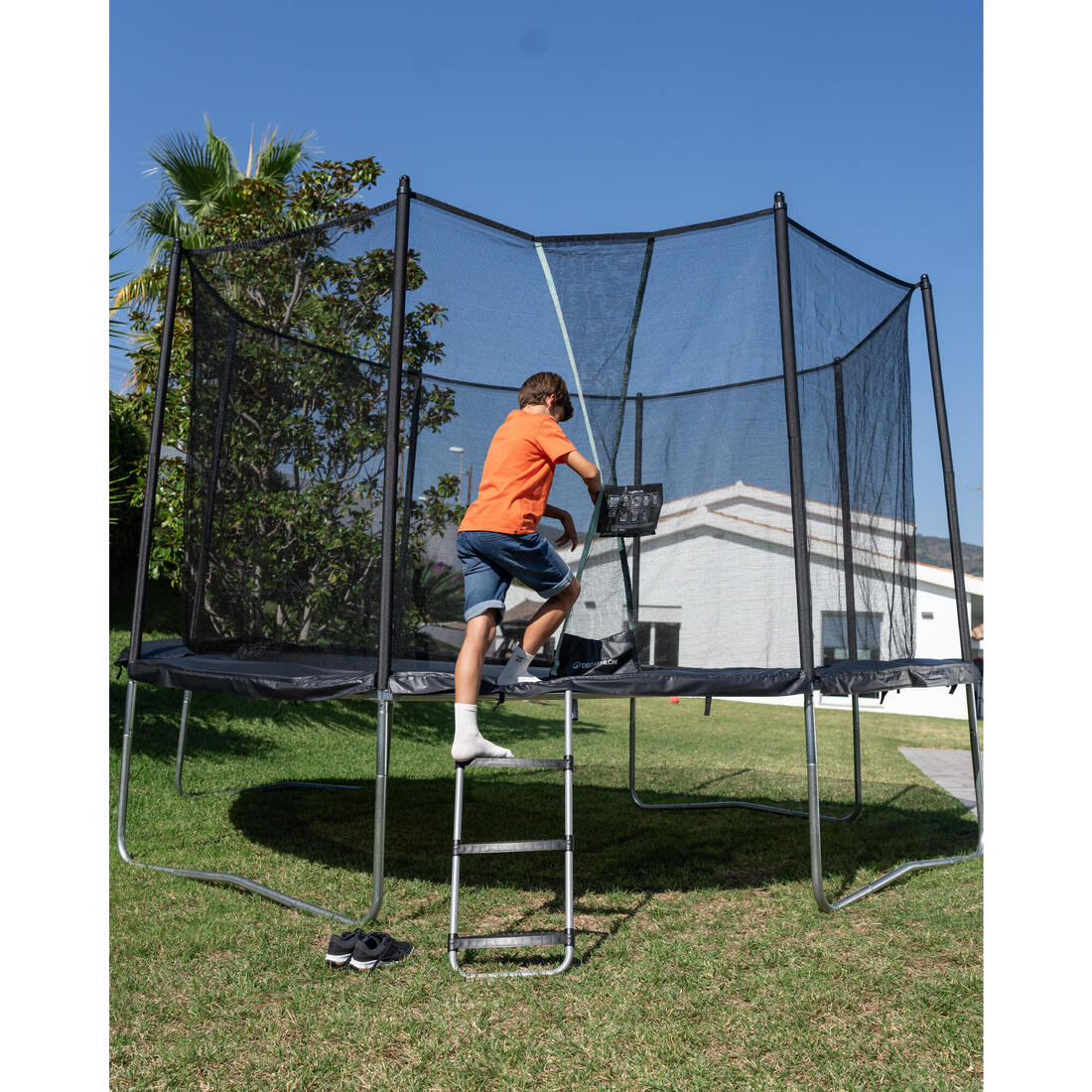 Trampoline 420 avec filet de protection - montage sans outil