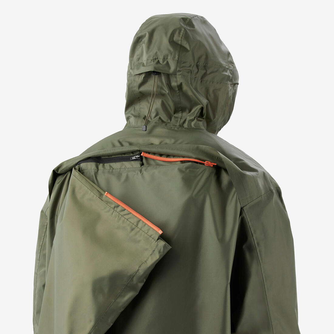 Poncho de pluie et de randonnée ajustable, 75 L max, MT900 2.0 Kaki