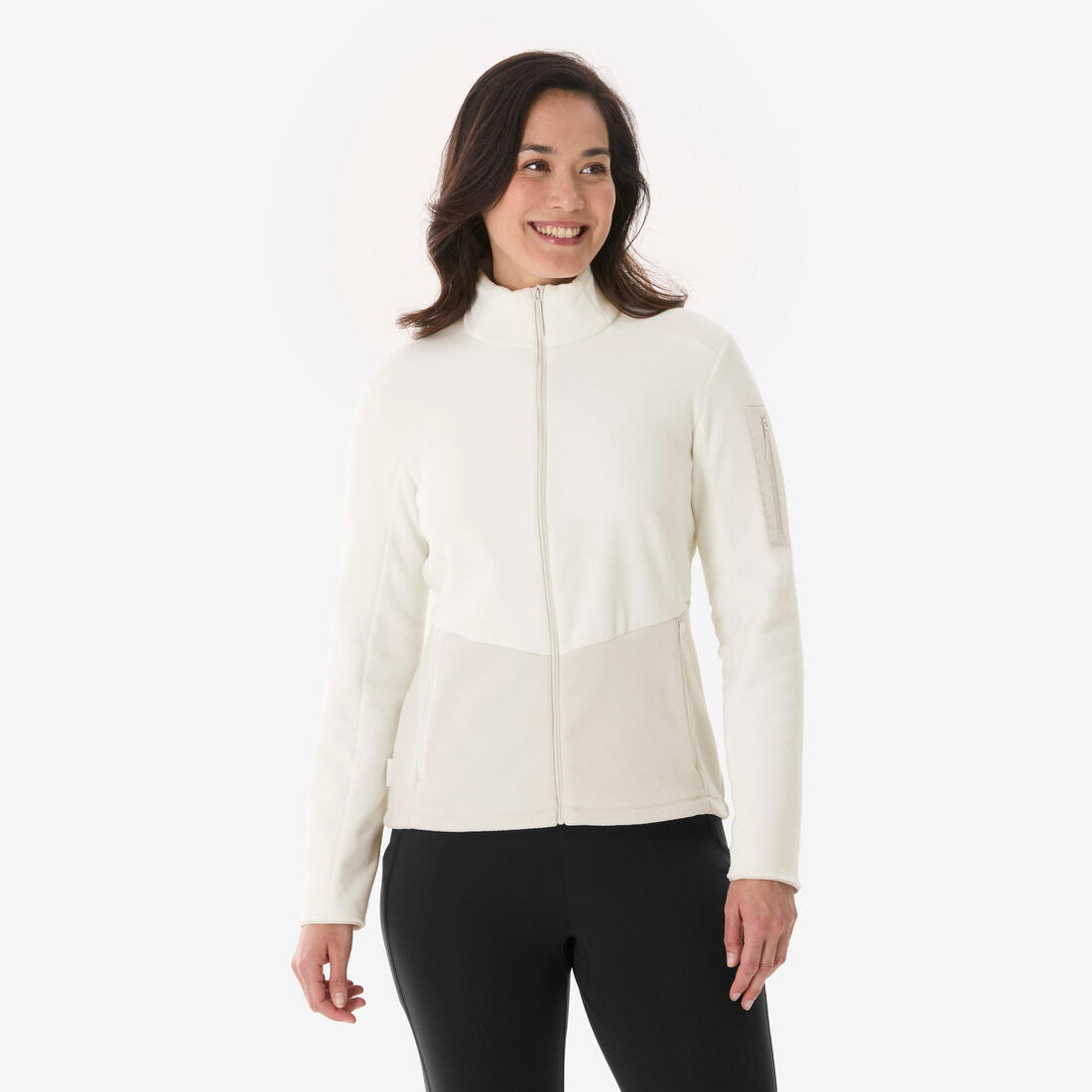 Polaire de randonnée femme, MH500 full zip