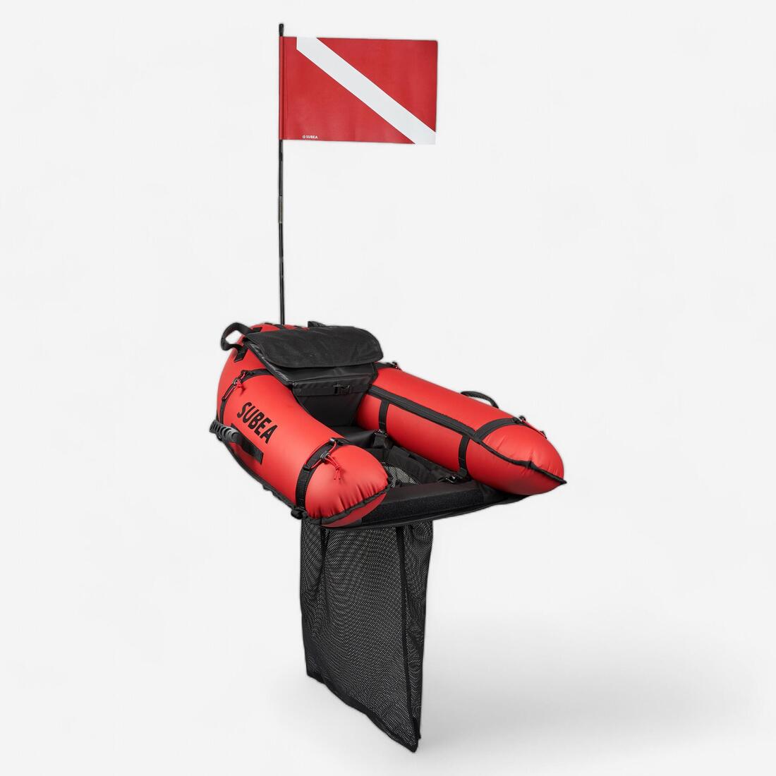 Planche chasse sous-marine gonflable SUBEA avec filet amovible -  format XL