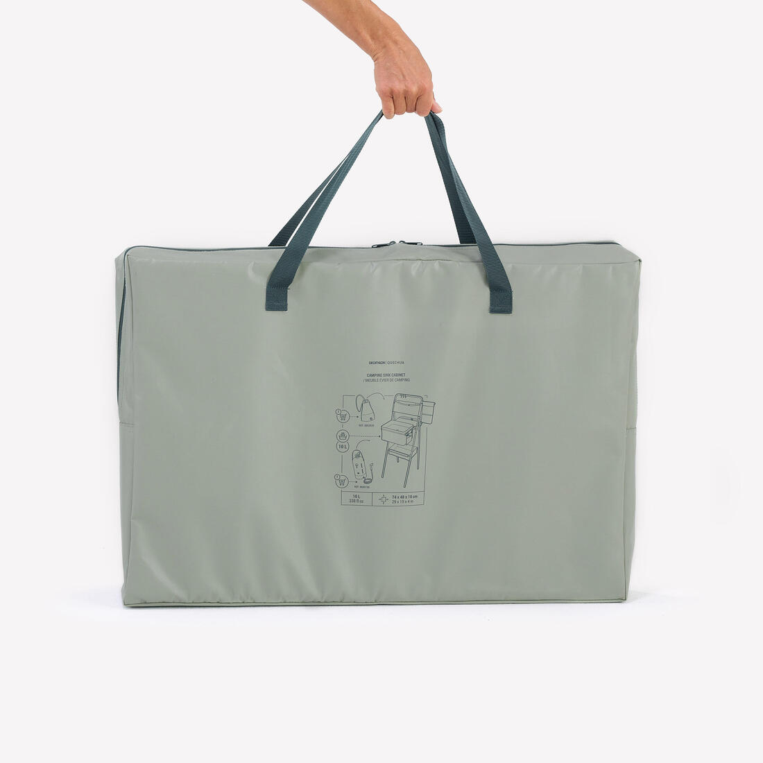 Meuble evier de camping, avec réservoir pour eaux grises et multiples rangements