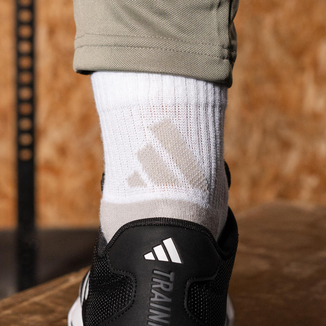 Chaussettes basses 3 bandes Adidas - blanc