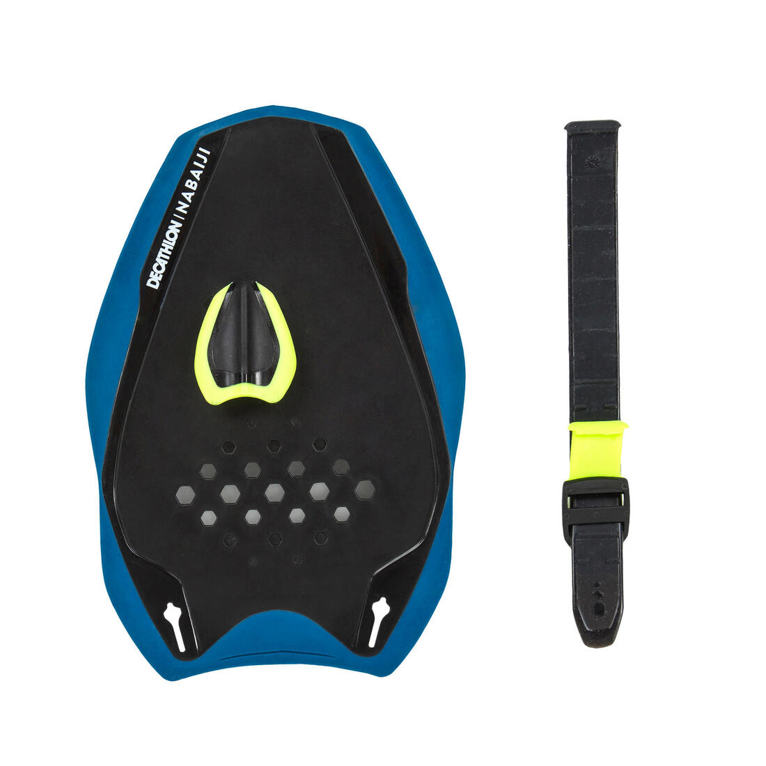 Plaquettes de natation quick-in 500 taille m bleu jaune