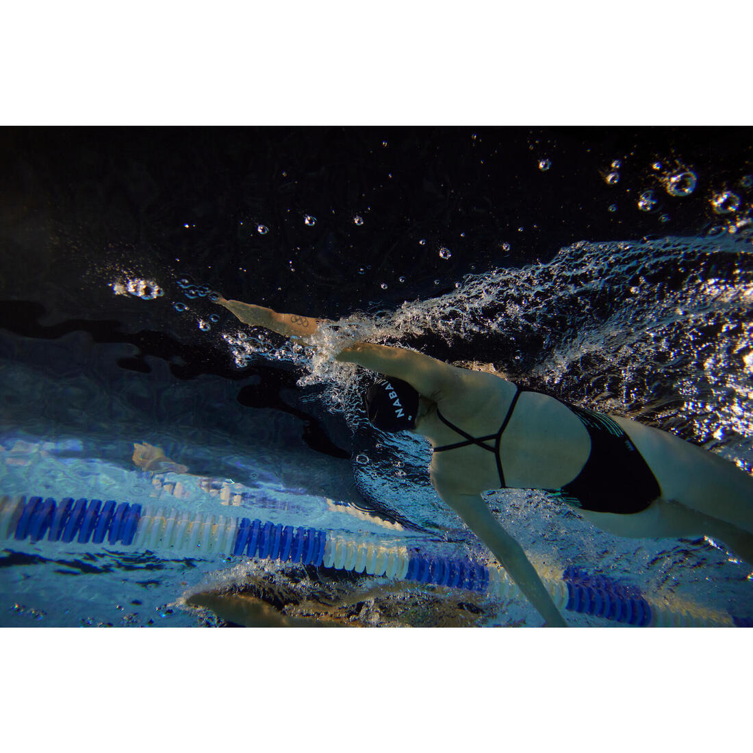 Maillot de bain de natation femme une pièce lexa xp noir et