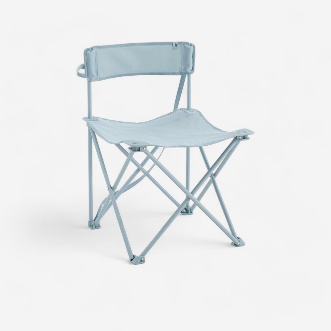 Chaise de camping pliante bleue