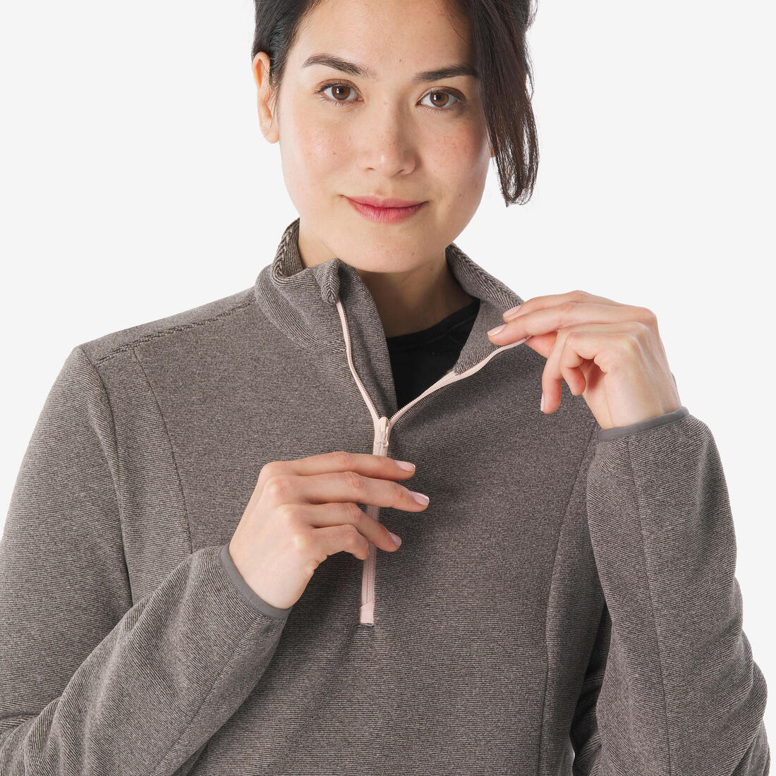 Polaire de randonnée montagne femme, MH100 grise