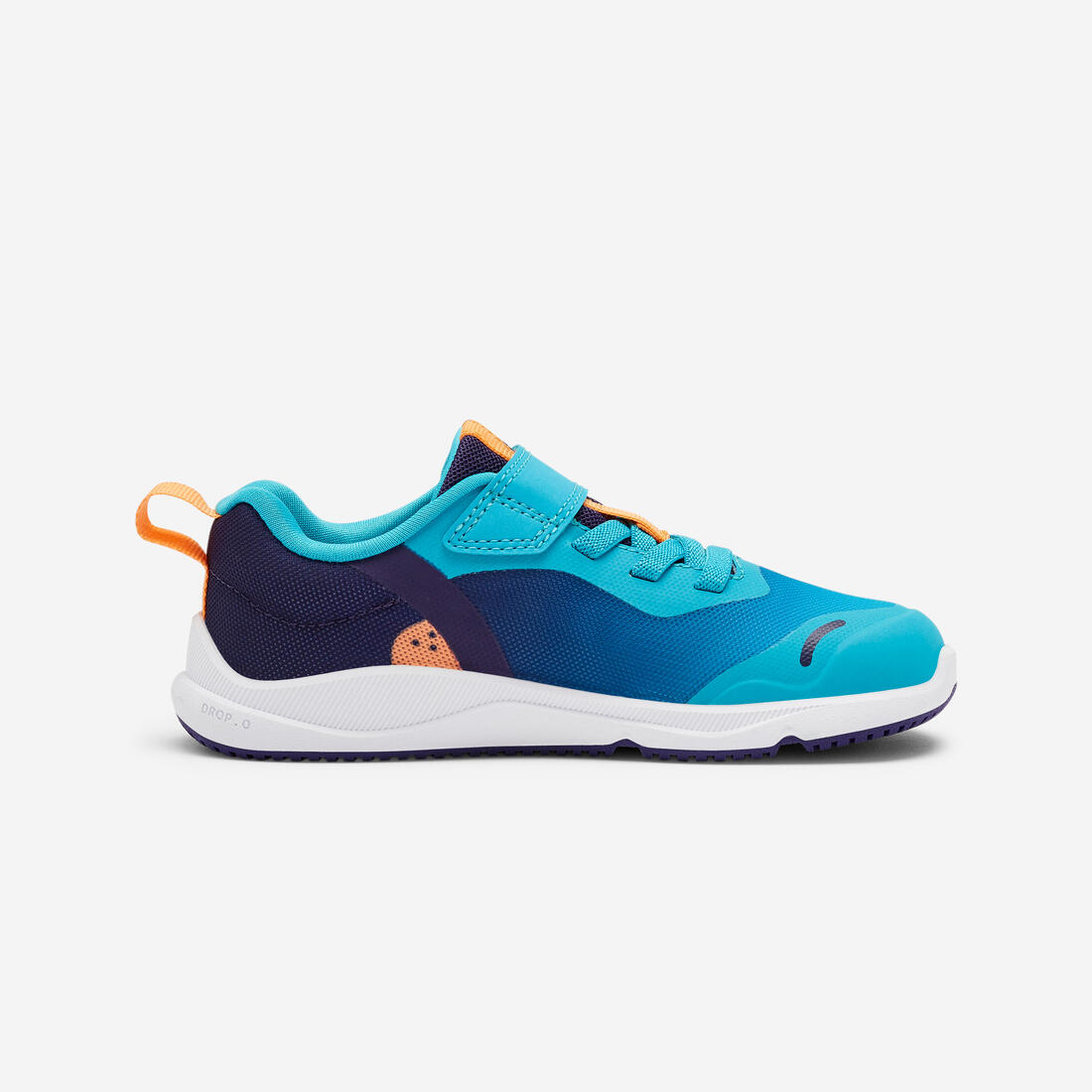 Chaussures Barefoot à scratch respirantes enfant, Stepper Sporty violet et