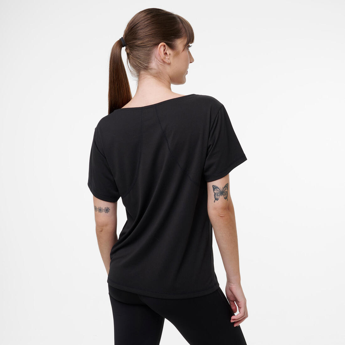 T-shirt ample de fitness femme, rose pâle