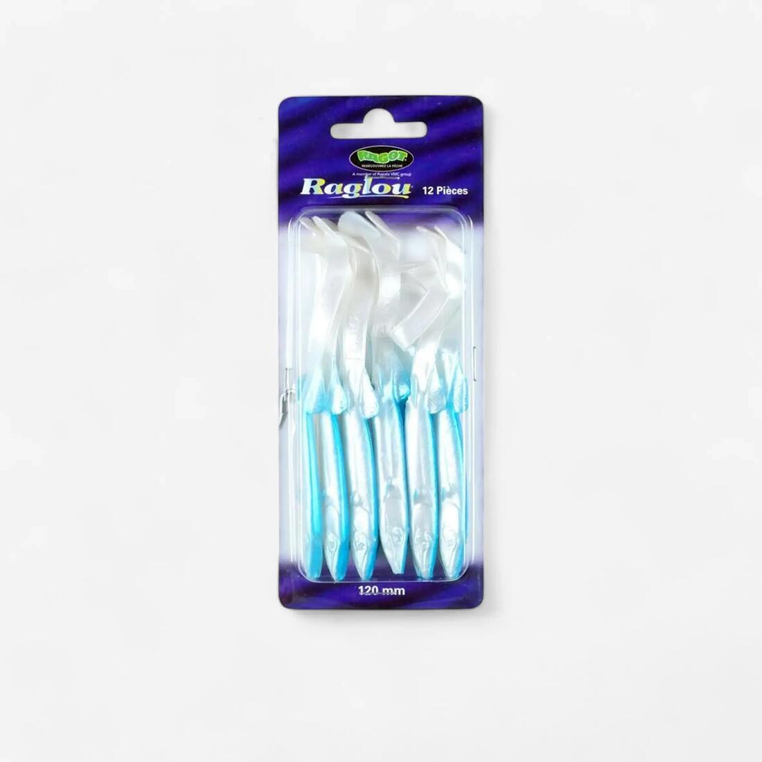 Leurre Raglou 12cm pearl bleu x12 pêche en mer