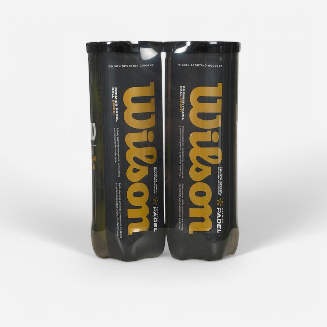 Bipack de 2 tubes de 3 balles de padel pressurisées - Wilson Premier Padel Speed