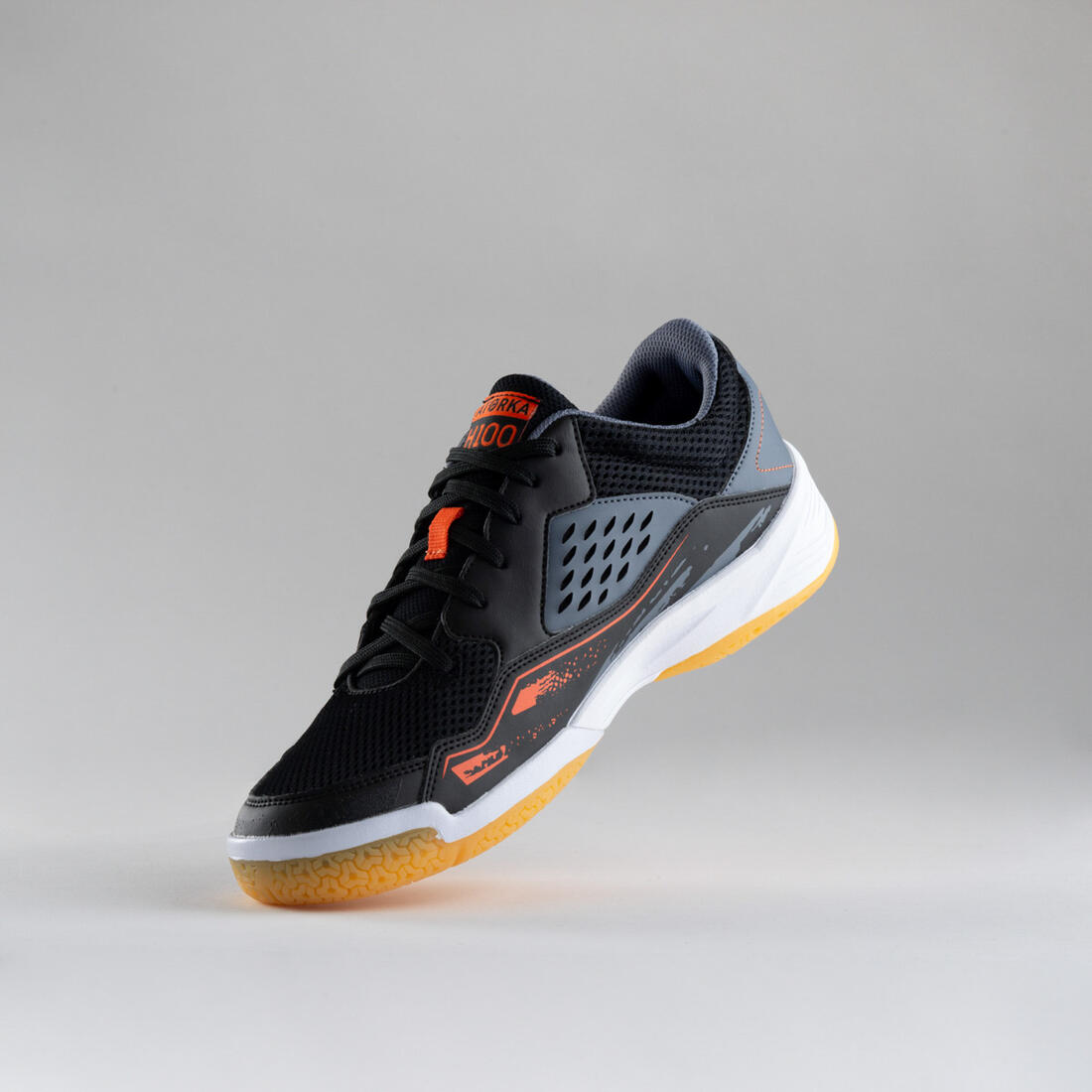 Chaussures de handball Homme - H100 gris noir orange