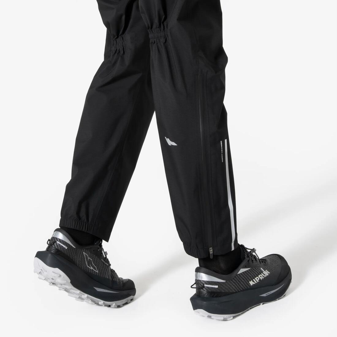 Pantalon imperméable de running & trail running Femme - KIPRUN Run 900 Rain Noir