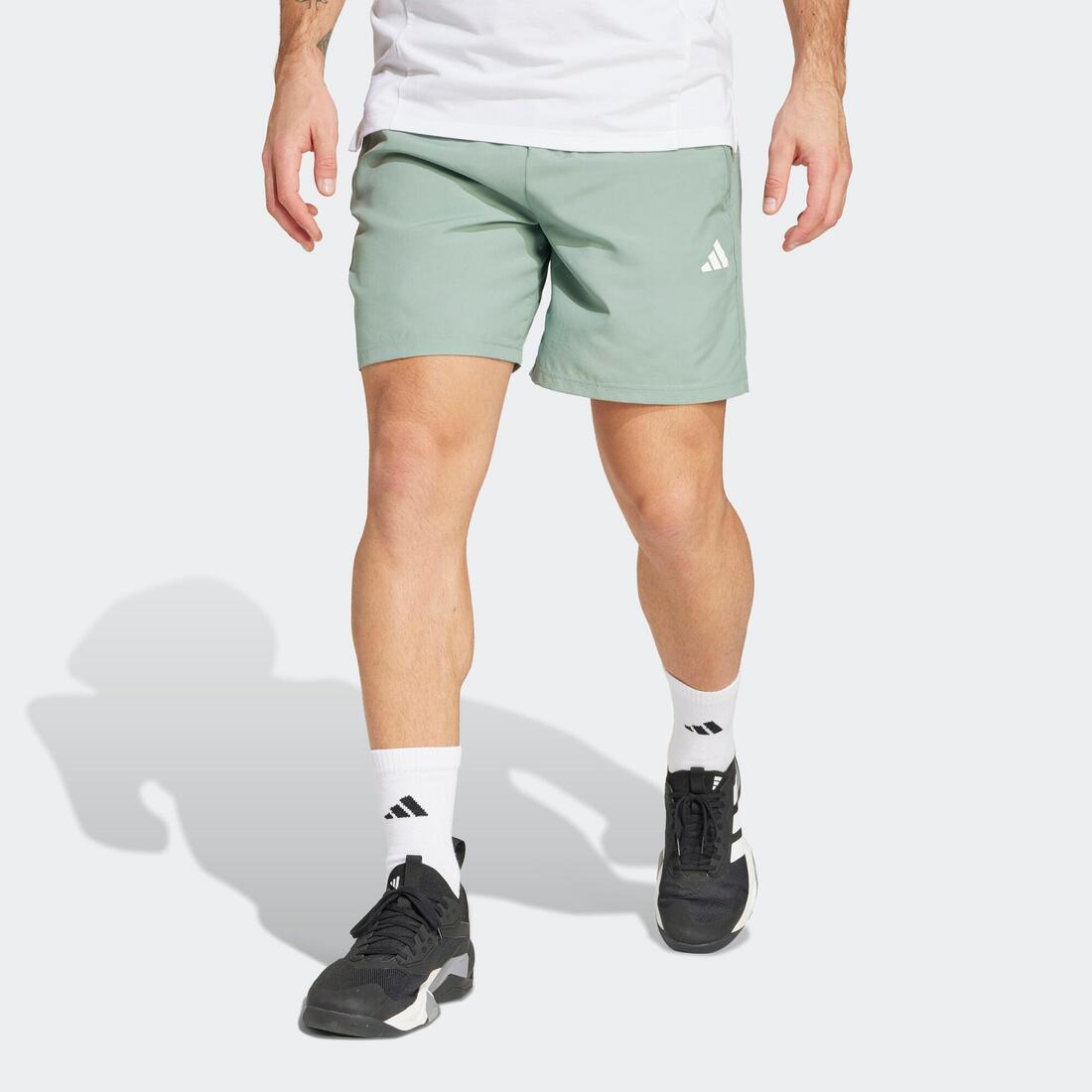 Short de fitness homme, vert
