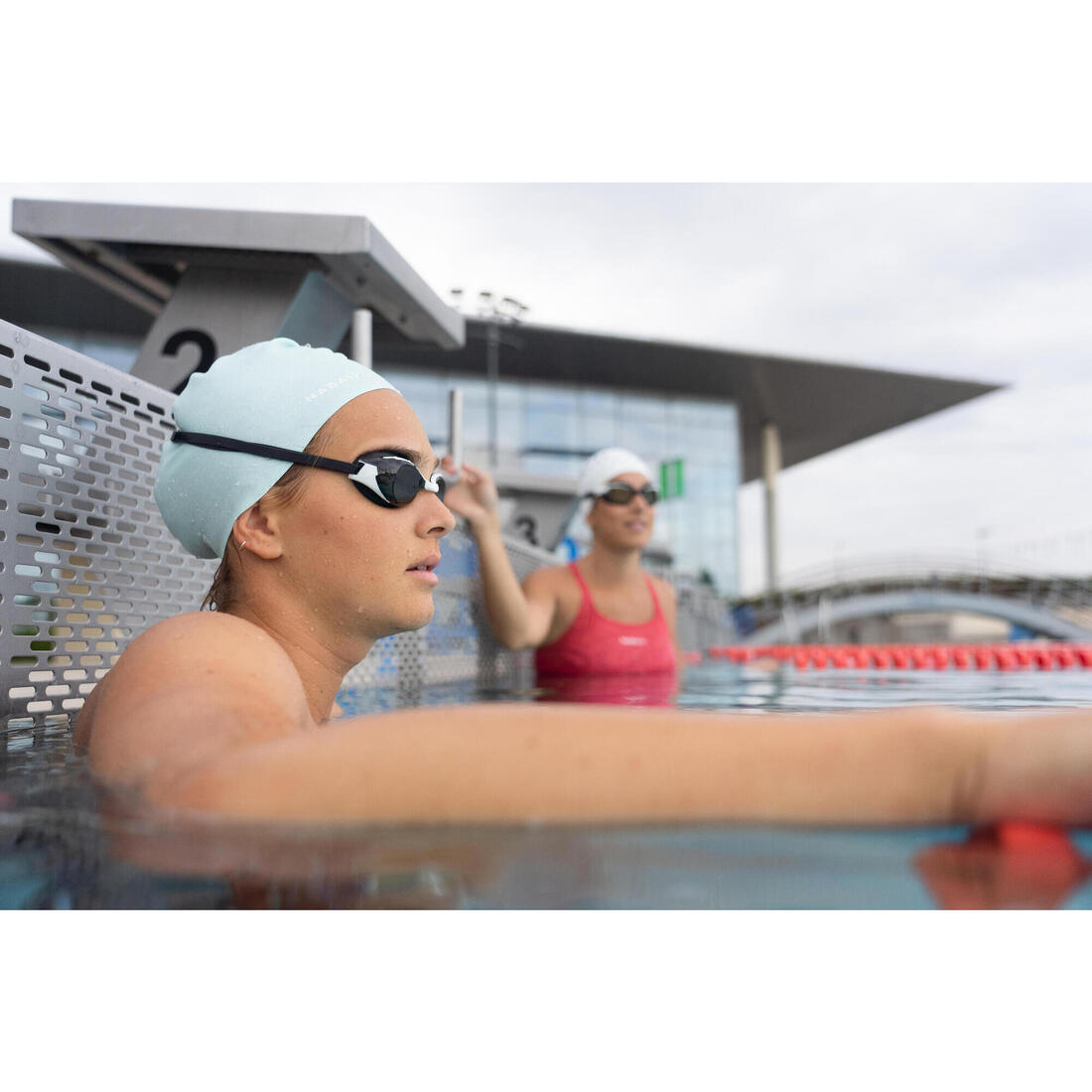 Bonnet de bain en silicone reg - taille unique - vert menthe