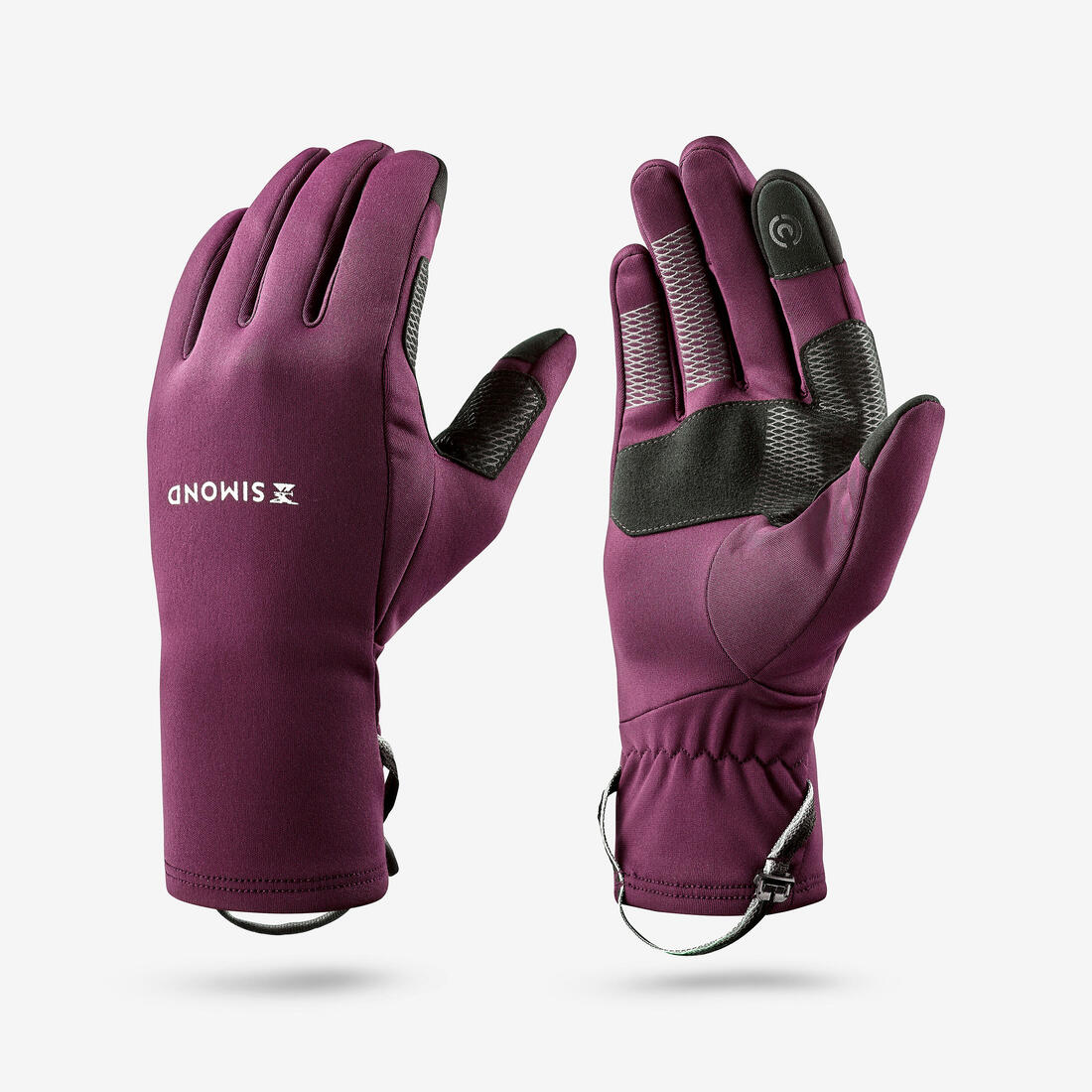 Gants tactiles et stretch de trekking montagne - MT500 marine - adulte