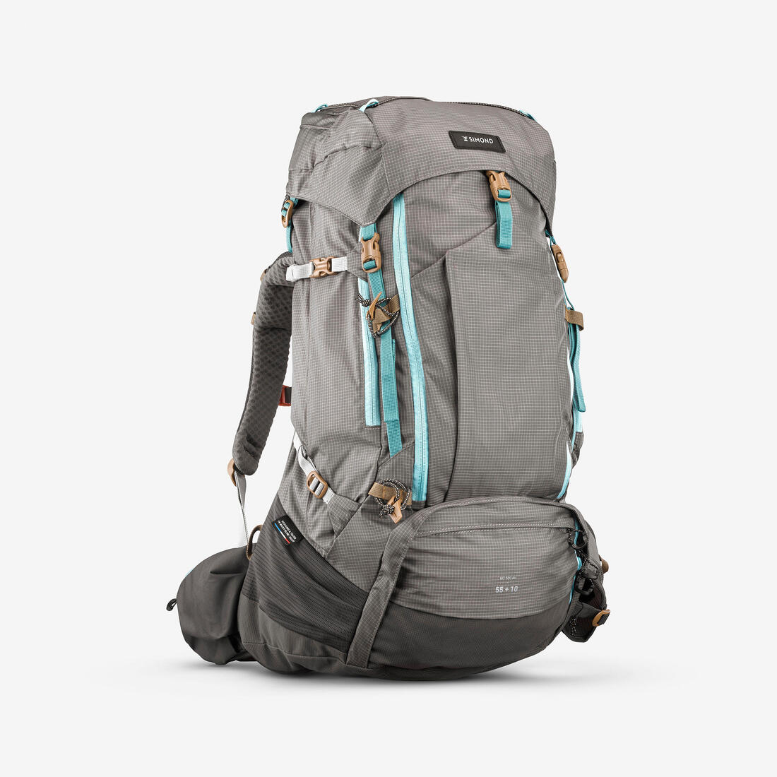 Sac à dos de trekking femme 55+10 l - mt500 air