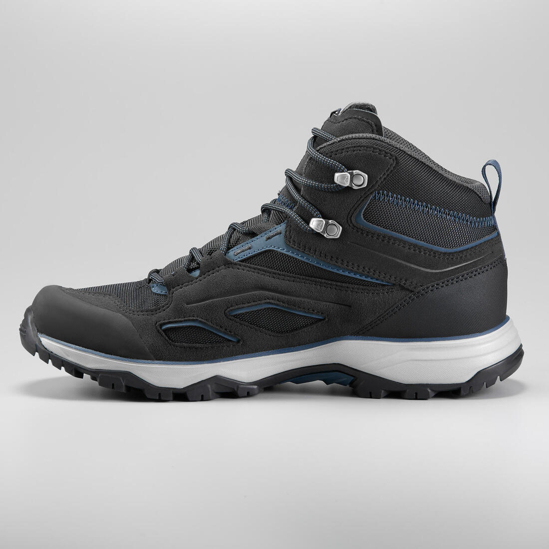Chaussures imperméables de randonnée montagne - mh100 mid noir homme – noir