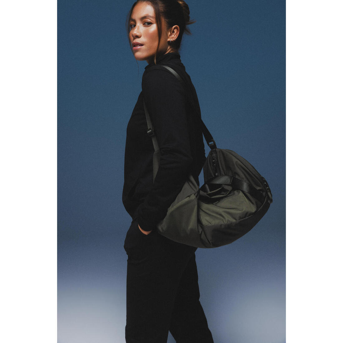 Veste de sport polaire femme, noir