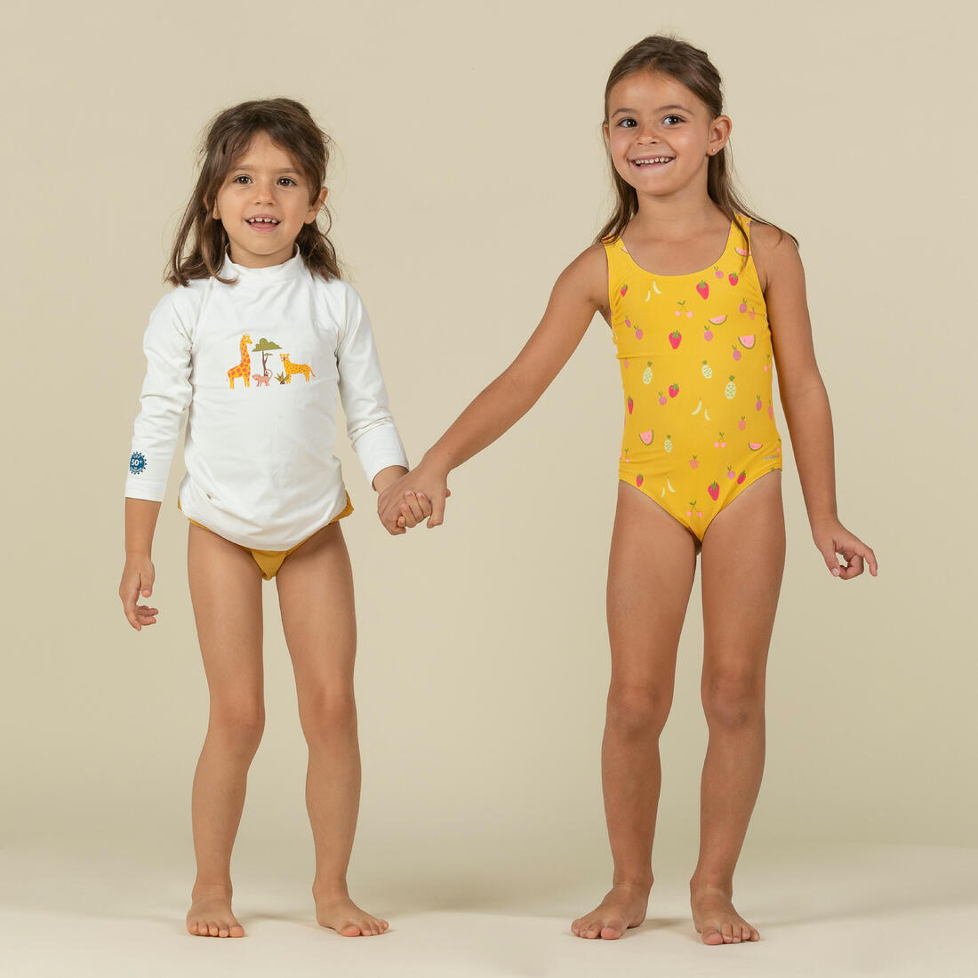 T-shirt anti uv bébé manches longues imprimé savane
