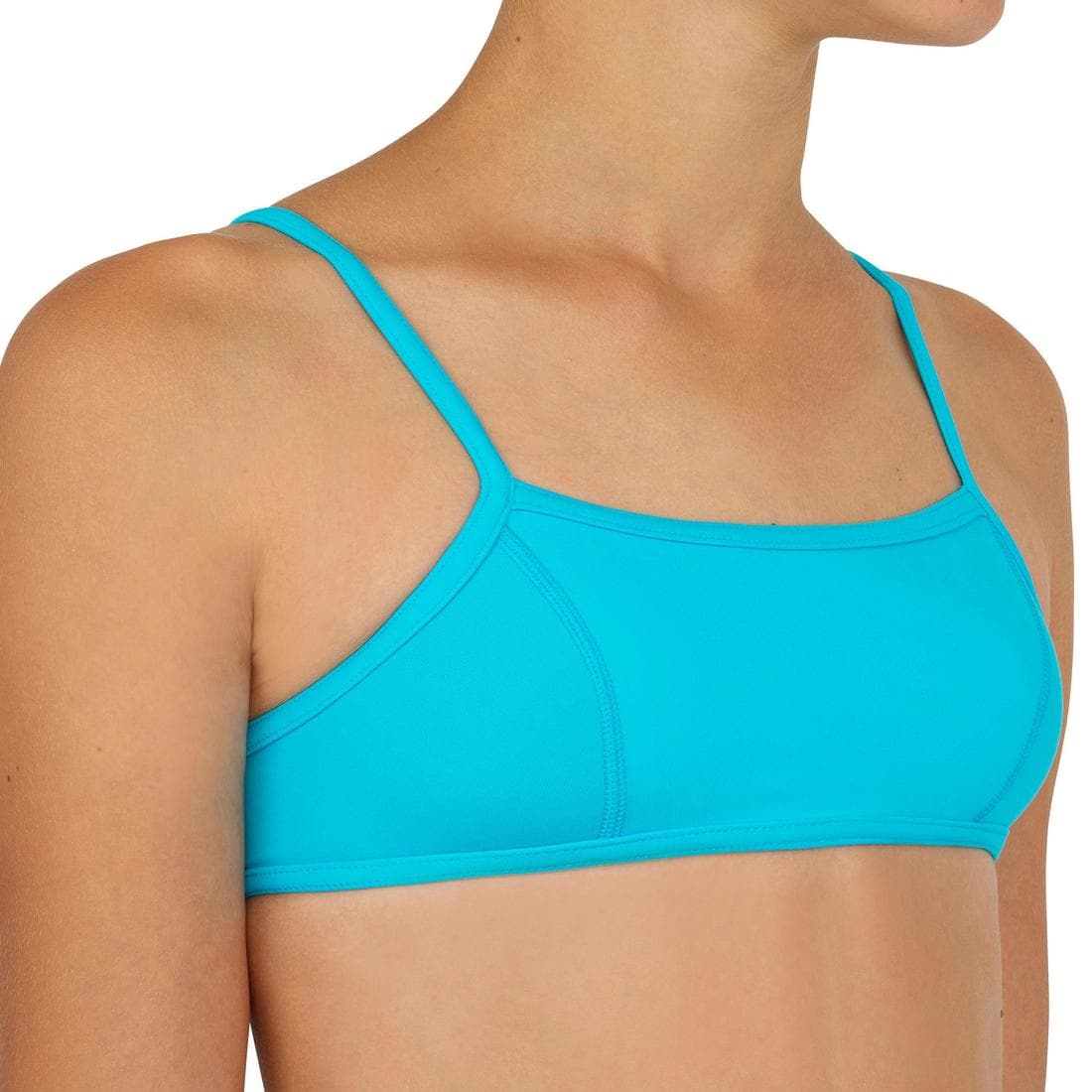 maillot de bain 2 pièces SURF FILLE BRASSIERE TURQUOISE BALI 100