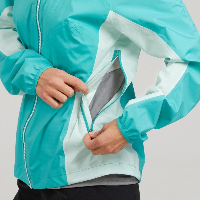 Veste imperméable ultra légère de randonnée rapide - FH500 rain - Femme