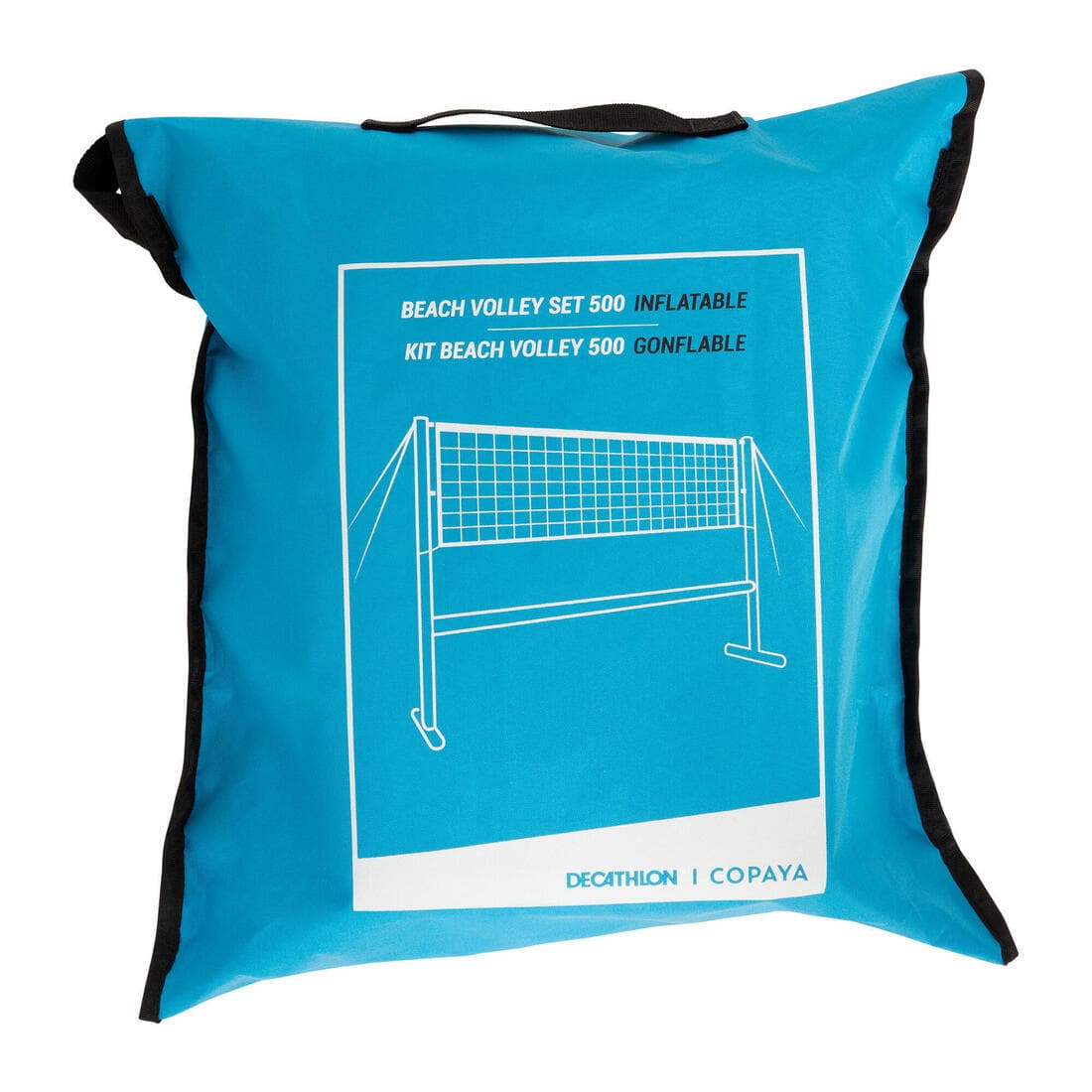 Set (Filet et structure) de Beach volley 500 gonflable bleu