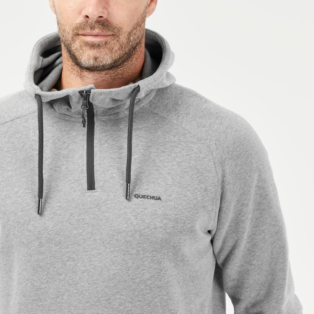 Sweat à capuche de randonnée - NH150 1/2 zip homme