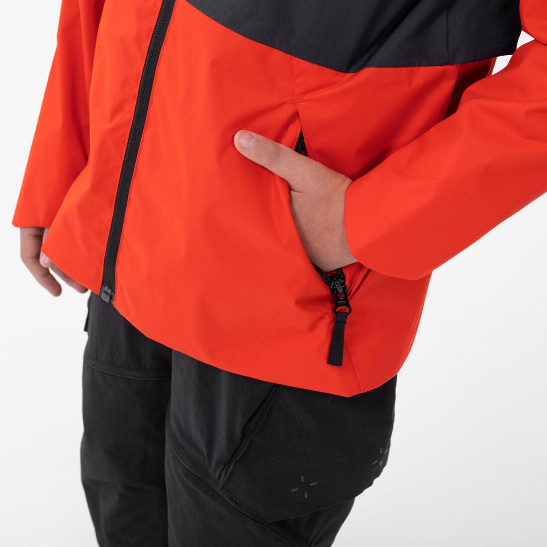 Veste imperméable de randonnée - MH500 grise et - enfant 7-15 ans