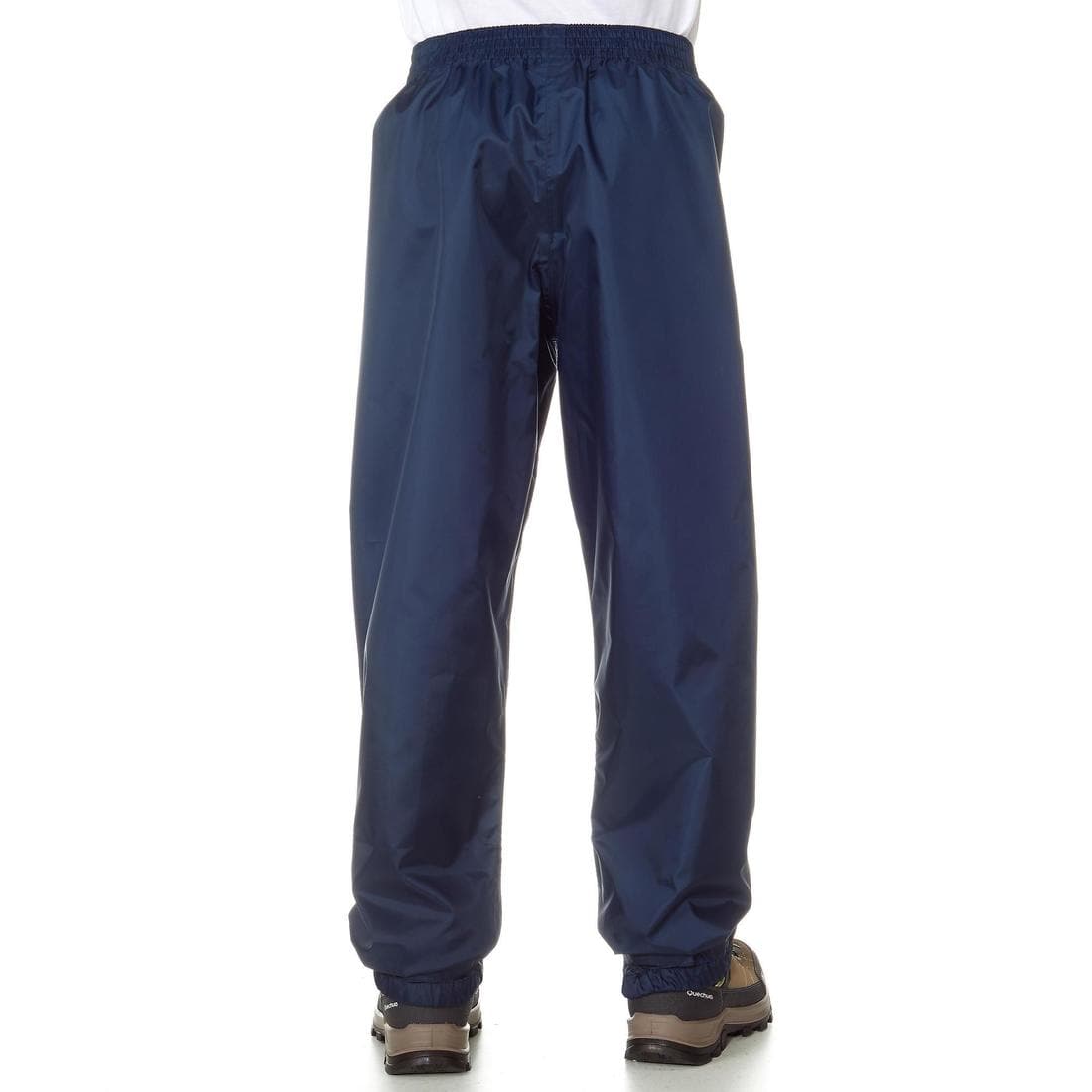 SURPANTALON IMPERMÉABLE DE RANDONNÉE - MH100 BLEU - ENFANT 7-15 ANS