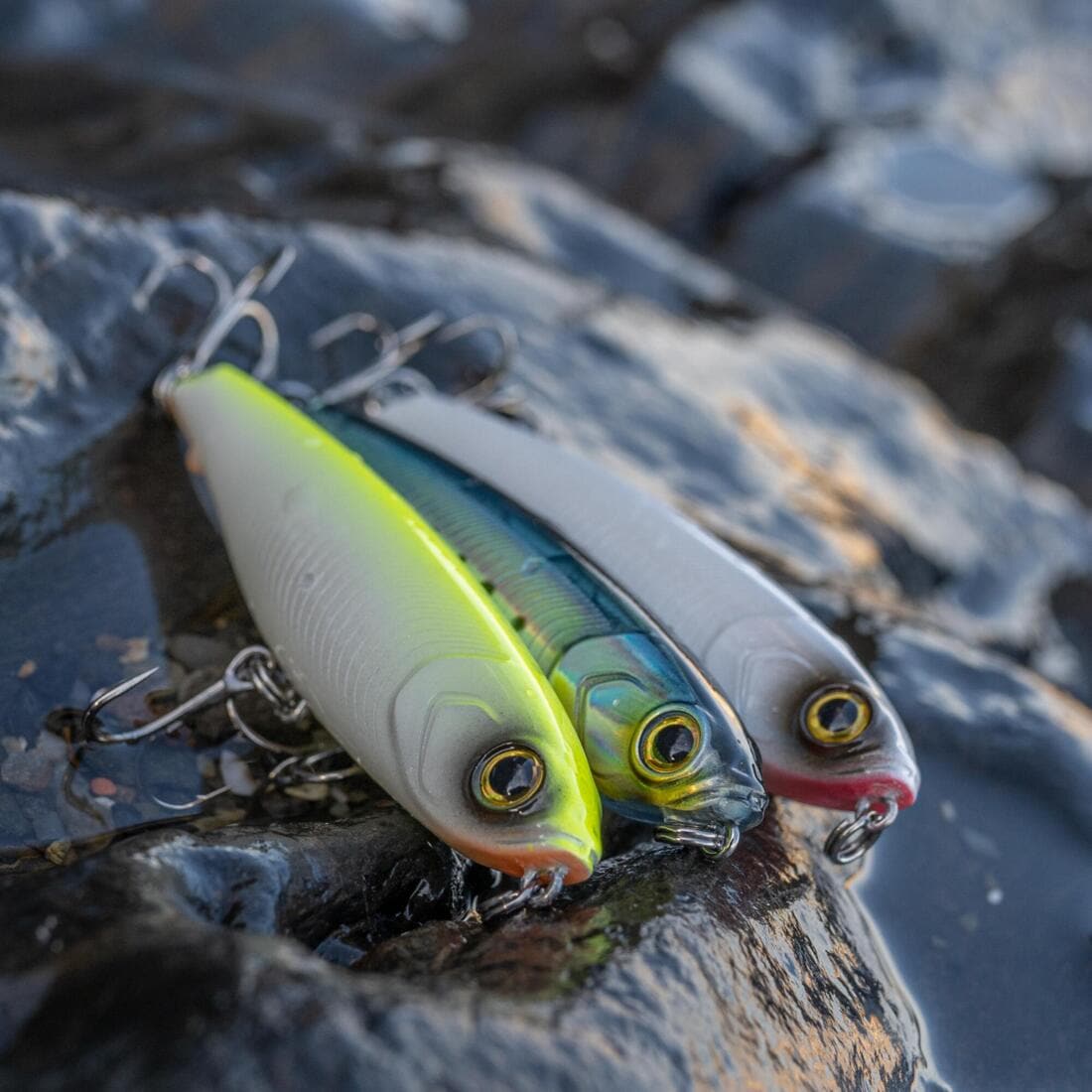 Poisson nageur WIZDOM 95F Bleu sardine au leurre en mer