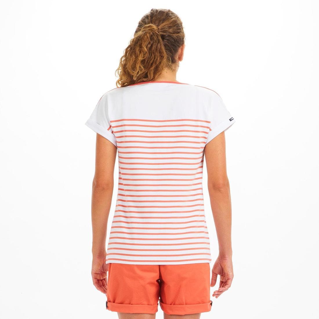 T-Shirt Manches courtes - marinière de voile Sailing 100 Femme