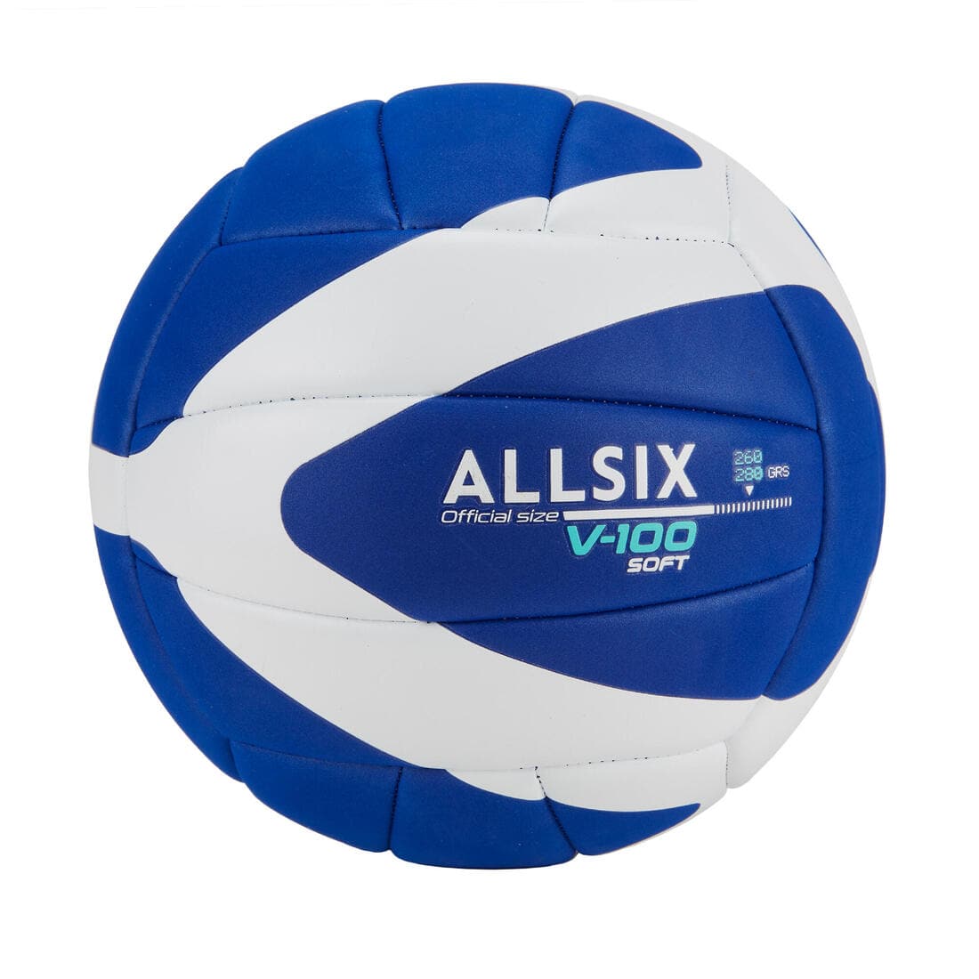 Ballon de volley-ball V100 SOFT 230-250g orange bleu pour les 10-14 ans