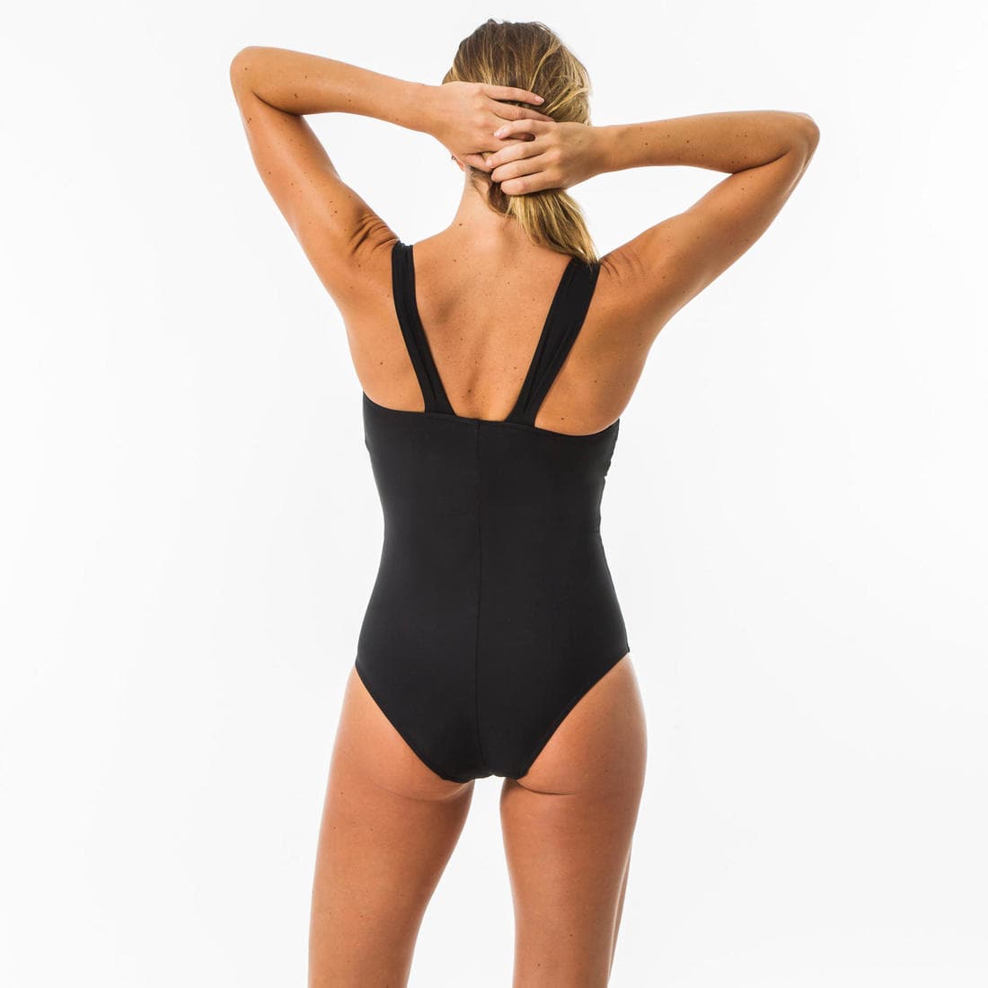 Maillot de bain 1 pièce femme gainant à effet ventre plat DORA NOIR