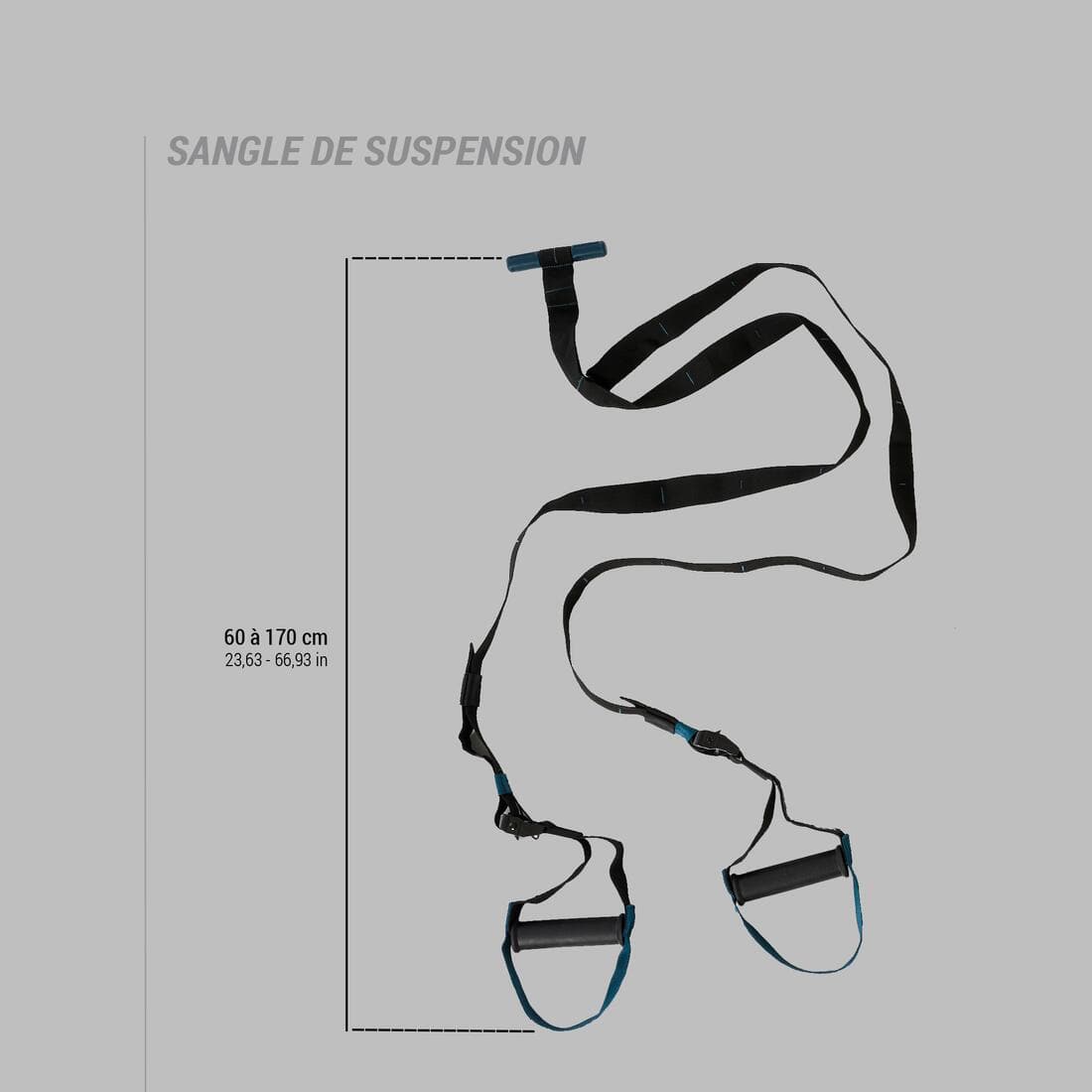 Sangles de suspension - bleues et rouges