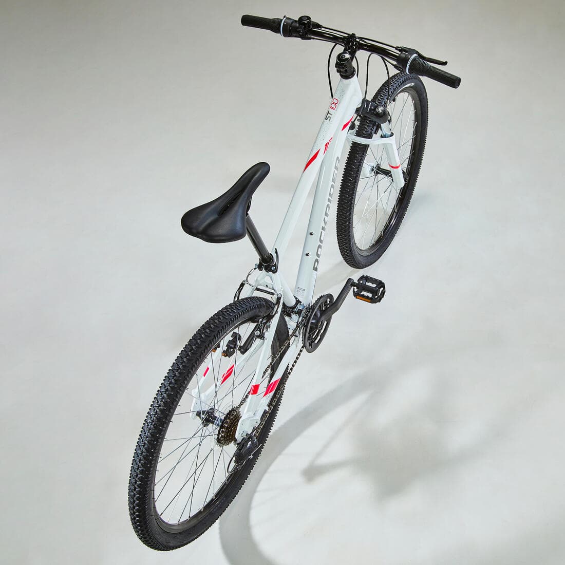 VÉLO VTT ST 100 FEMME BLANC ROSE 27,5"